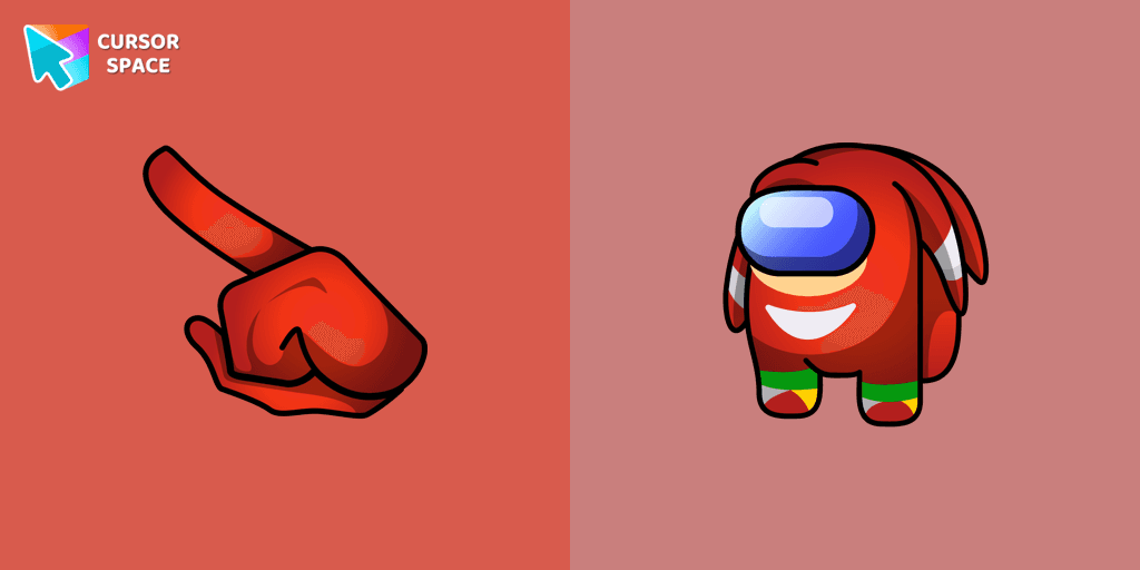 Among Us Knuckles the Echidna Character cursor cursor pack